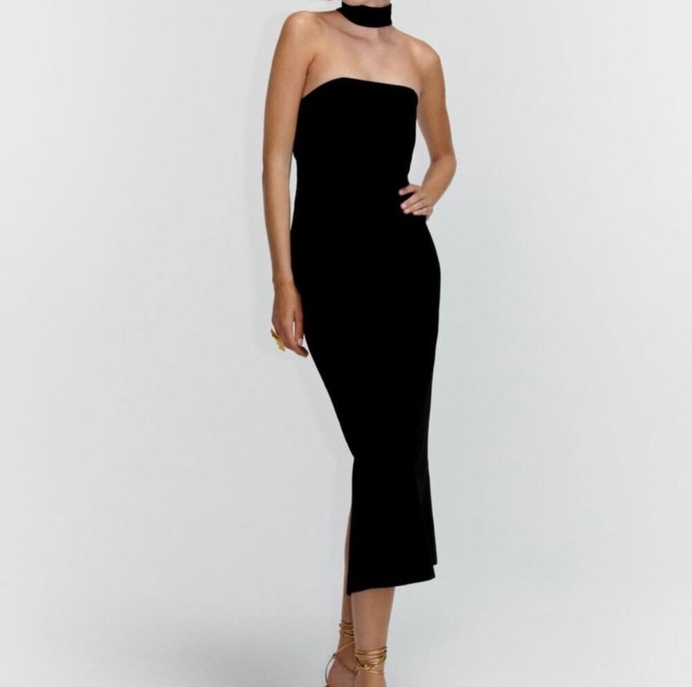 Zara Strapless Dress with Chocker